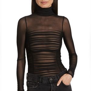 Free People Under It All Mesh Bodysuit Size S